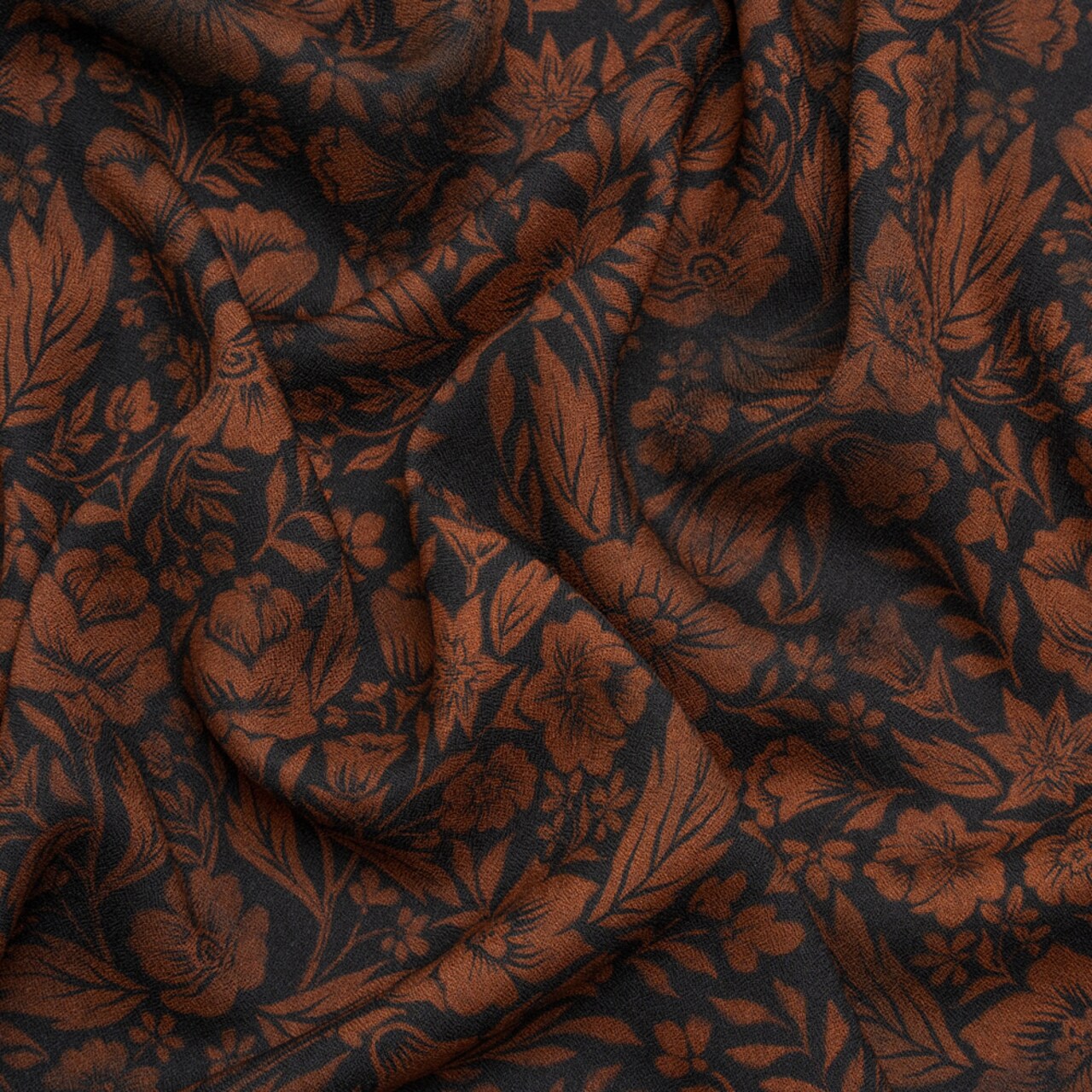 1 Yard Austrian Autumn Viscose Crepe Elegant Soft Draping Fabric